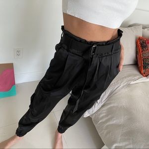 Black Cargo Joggers
